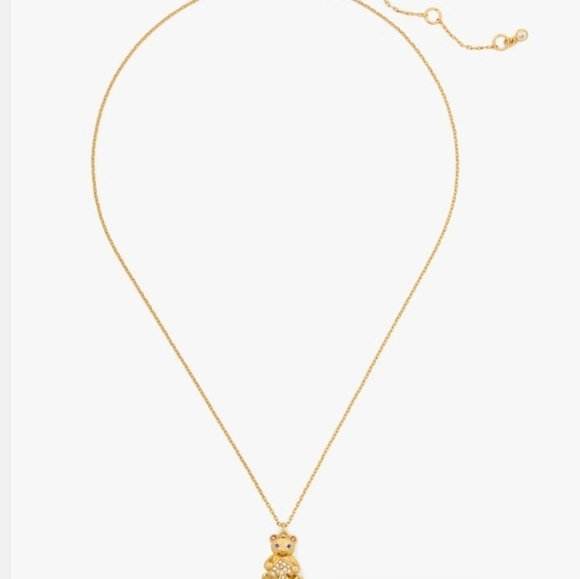 🔹️Kate Spade 🔹️Oh What Fun Spade Teddy Bear Pendant [$89 Msrp ] - Picture 3 of 4